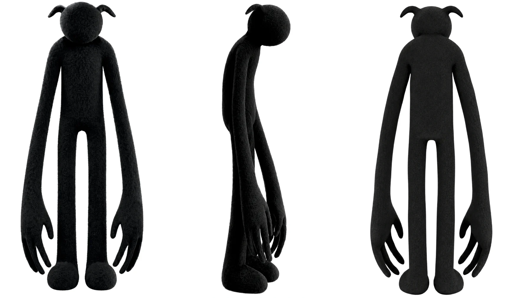 terry seen from the front, the side and the back